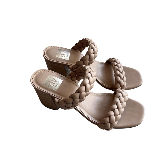 NWOB Dolce Vita Tan Braided Heels Size 9.5 - Picture 3 of 6
